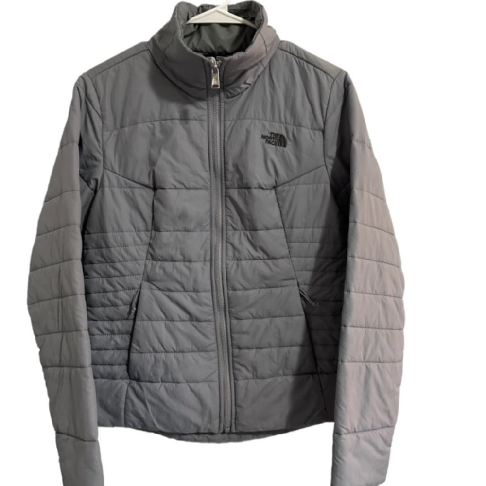 Women's The North Face Quilted Insulated Lightweight Puffer Jacket Grey SMALL